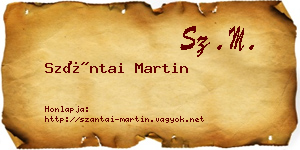 Szántai Martin névjegykártya