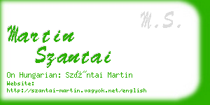 martin szantai business card